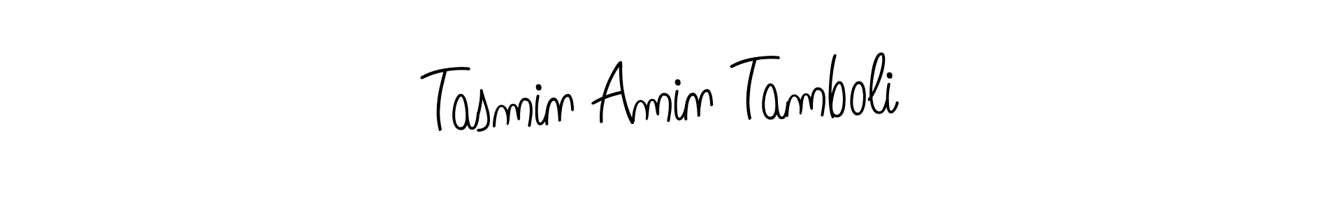 Tasmin Amin Tamboli stylish signature style. Best Handwritten Sign (Angelique-Rose-font-FFP) for my name. Handwritten Signature Collection Ideas for my name Tasmin Amin Tamboli. Tasmin Amin Tamboli signature style 5 images and pictures png