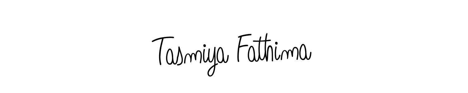 The best way (Angelique-Rose-font-FFP) to make a short signature is to pick only two or three words in your name. The name Tasmiya Fathima include a total of six letters. For converting this name. Tasmiya Fathima signature style 5 images and pictures png