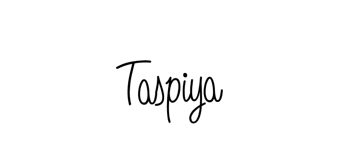 Create a beautiful signature design for name Taspiya. With this signature (Angelique-Rose-font-FFP) fonts, you can make a handwritten signature for free. Taspiya signature style 5 images and pictures png