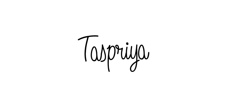 You should practise on your own different ways (Angelique-Rose-font-FFP) to write your name (Taspriya) in signature. don't let someone else do it for you. Taspriya signature style 5 images and pictures png