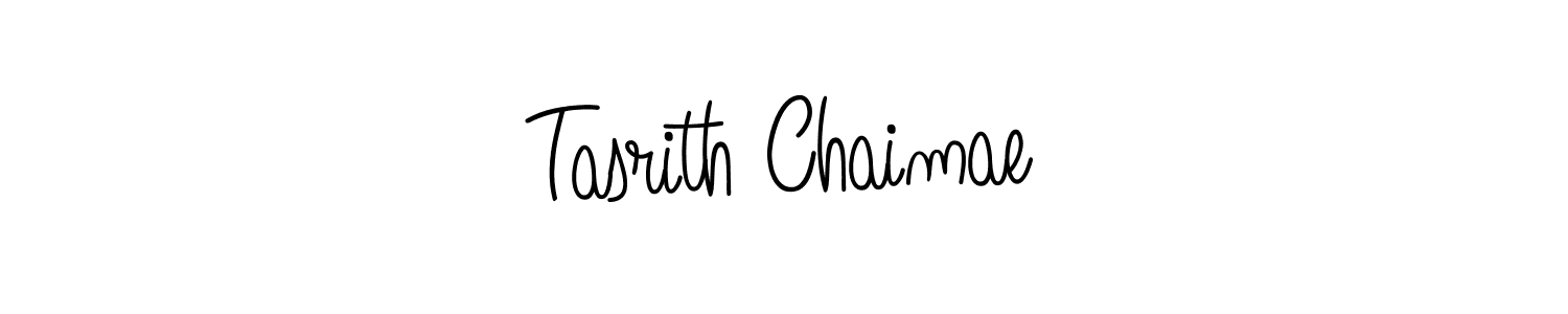 The best way (Angelique-Rose-font-FFP) to make a short signature is to pick only two or three words in your name. The name Tasrith Chaimae include a total of six letters. For converting this name. Tasrith Chaimae signature style 5 images and pictures png