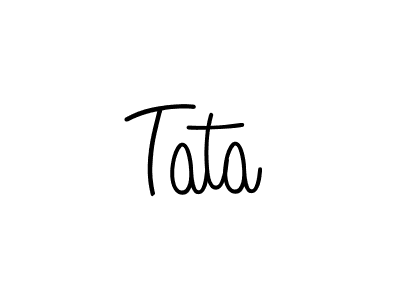 You should practise on your own different ways (Angelique-Rose-font-FFP) to write your name (Tata) in signature. don't let someone else do it for you. Tata signature style 5 images and pictures png