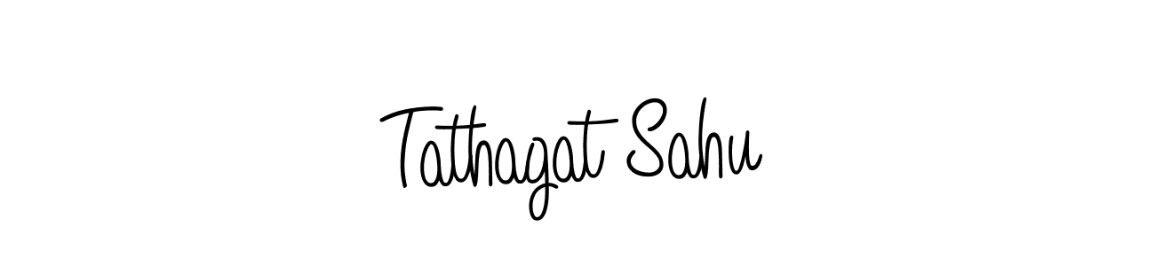 Use a signature maker to create a handwritten signature online. With this signature software, you can design (Angelique-Rose-font-FFP) your own signature for name Tathagat Sahu. Tathagat Sahu signature style 5 images and pictures png