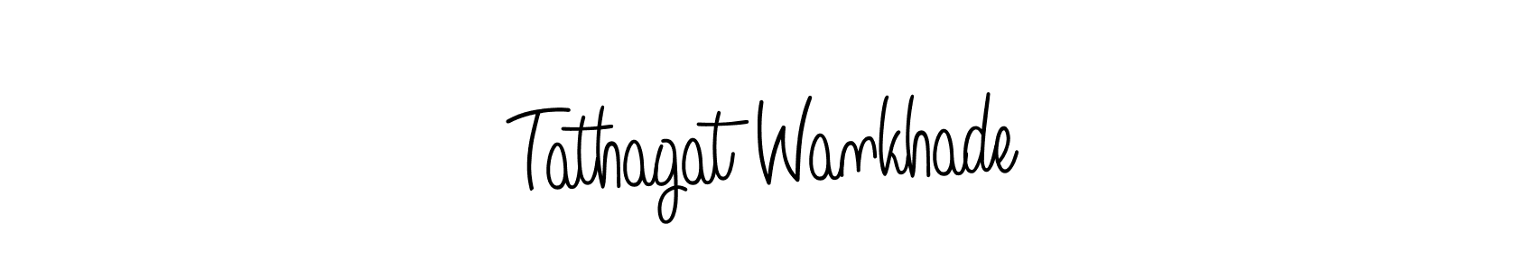 The best way (Angelique-Rose-font-FFP) to make a short signature is to pick only two or three words in your name. The name Tathagat Wankhade include a total of six letters. For converting this name. Tathagat Wankhade signature style 5 images and pictures png
