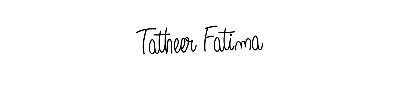 Make a short Tatheer Fatima signature style. Manage your documents anywhere anytime using Angelique-Rose-font-FFP. Create and add eSignatures, submit forms, share and send files easily. Tatheer Fatima signature style 5 images and pictures png