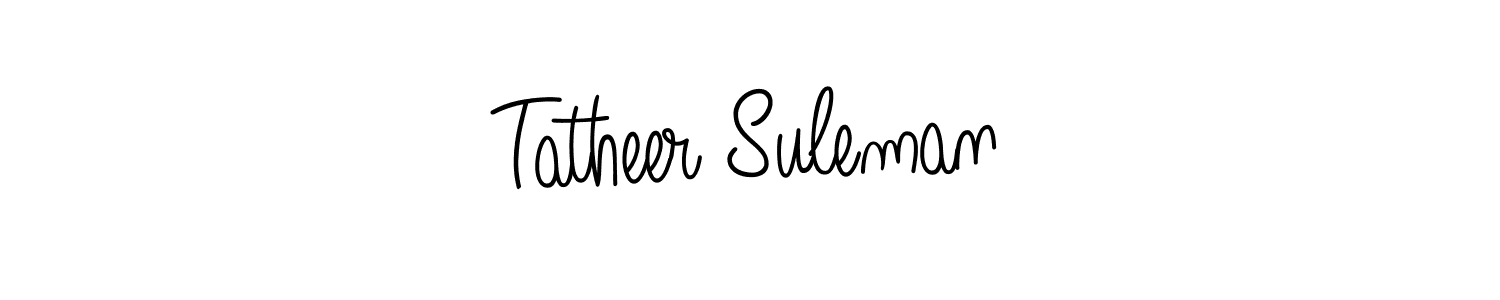Also we have Tatheer Suleman name is the best signature style. Create professional handwritten signature collection using Angelique-Rose-font-FFP autograph style. Tatheer Suleman signature style 5 images and pictures png