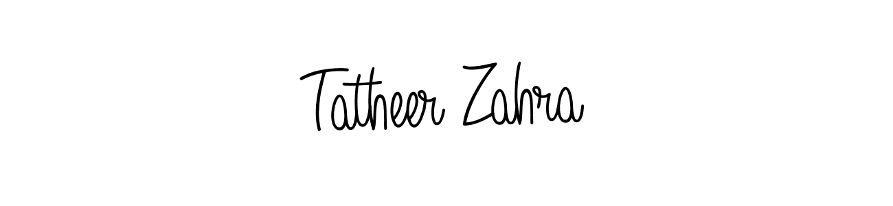 Design your own signature with our free online signature maker. With this signature software, you can create a handwritten (Angelique-Rose-font-FFP) signature for name Tatheer Zahra. Tatheer Zahra signature style 5 images and pictures png