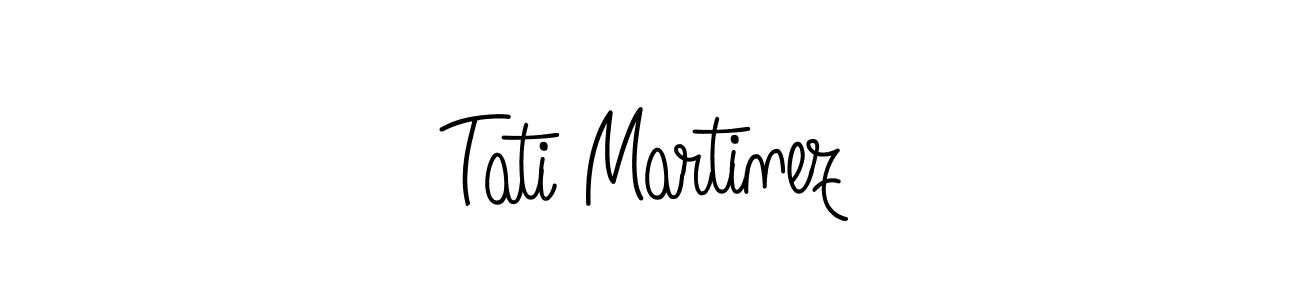 The best way (Angelique-Rose-font-FFP) to make a short signature is to pick only two or three words in your name. The name Tati Martinez include a total of six letters. For converting this name. Tati Martinez signature style 5 images and pictures png