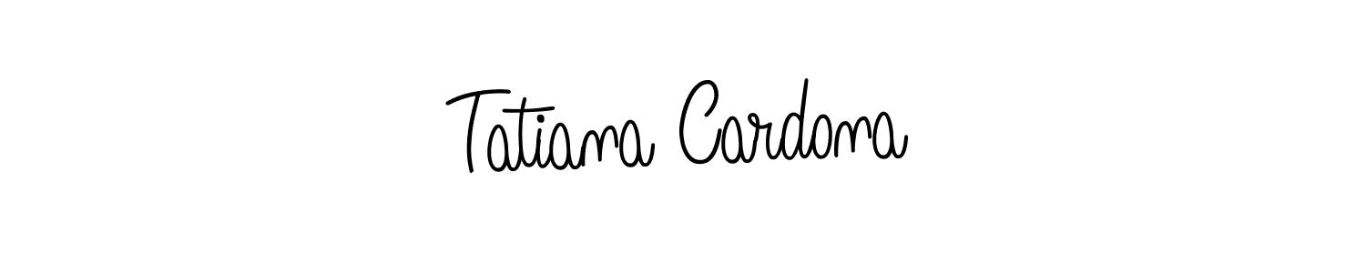 Create a beautiful signature design for name Tatiana Cardona. With this signature (Angelique-Rose-font-FFP) fonts, you can make a handwritten signature for free. Tatiana Cardona signature style 5 images and pictures png