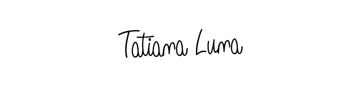 Make a beautiful signature design for name Tatiana Luna. With this signature (Angelique-Rose-font-FFP) style, you can create a handwritten signature for free. Tatiana Luna signature style 5 images and pictures png