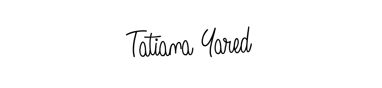 Use a signature maker to create a handwritten signature online. With this signature software, you can design (Angelique-Rose-font-FFP) your own signature for name Tatiana Yared. Tatiana Yared signature style 5 images and pictures png