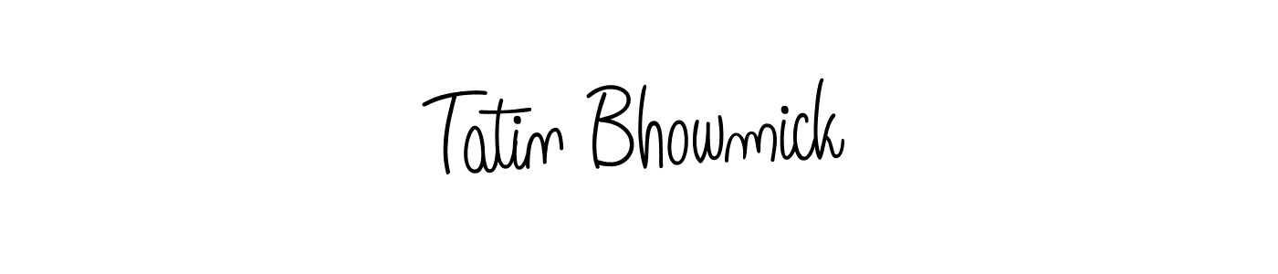 Tatin Bhowmick stylish signature style. Best Handwritten Sign (Angelique-Rose-font-FFP) for my name. Handwritten Signature Collection Ideas for my name Tatin Bhowmick. Tatin Bhowmick signature style 5 images and pictures png