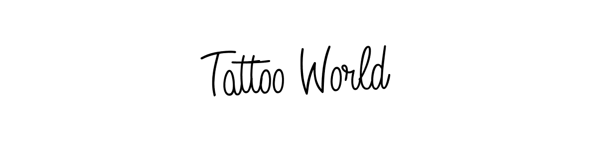 Also You can easily find your signature by using the search form. We will create Tattoo World name handwritten signature images for you free of cost using Angelique-Rose-font-FFP sign style. Tattoo World signature style 5 images and pictures png