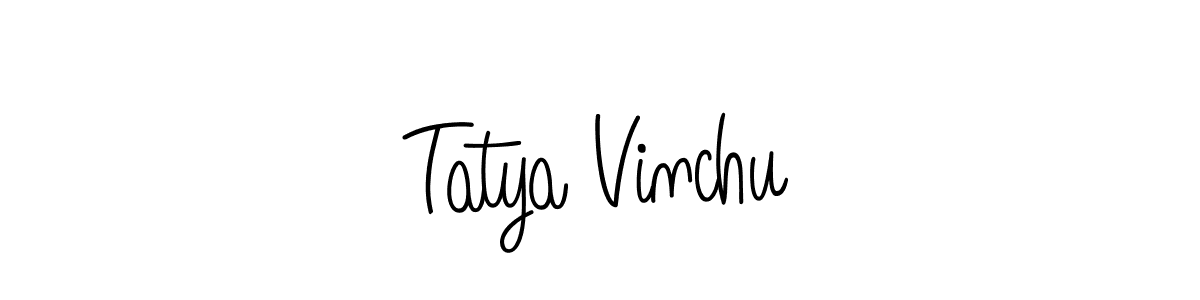 Also we have Tatya Vinchu name is the best signature style. Create professional handwritten signature collection using Angelique-Rose-font-FFP autograph style. Tatya Vinchu signature style 5 images and pictures png