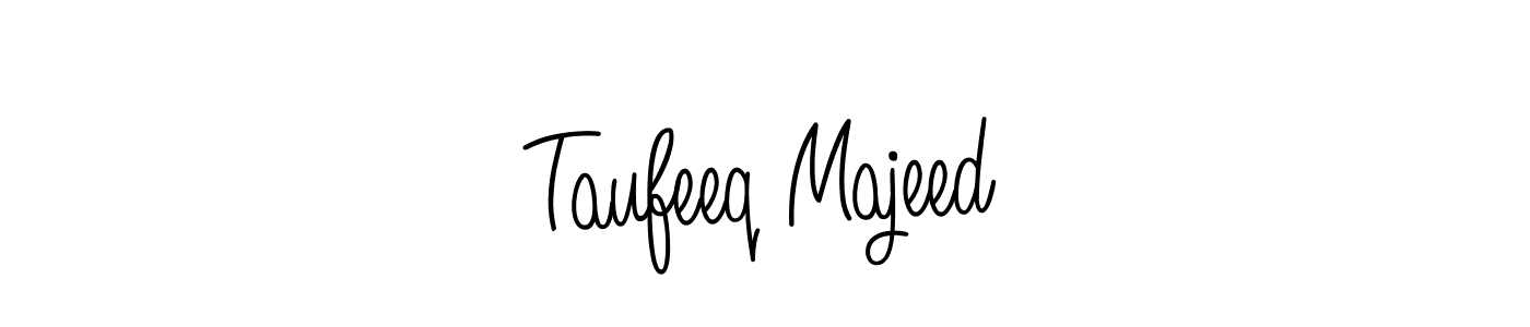 How to make Taufeeq Majeed name signature. Use Angelique-Rose-font-FFP style for creating short signs online. This is the latest handwritten sign. Taufeeq Majeed signature style 5 images and pictures png
