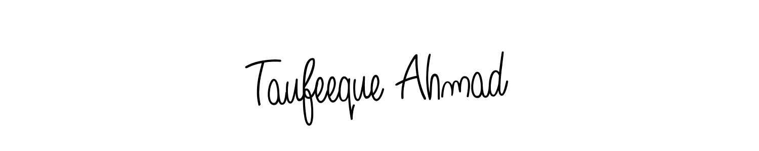 Also we have Taufeeque Ahmad name is the best signature style. Create professional handwritten signature collection using Angelique-Rose-font-FFP autograph style. Taufeeque Ahmad signature style 5 images and pictures png