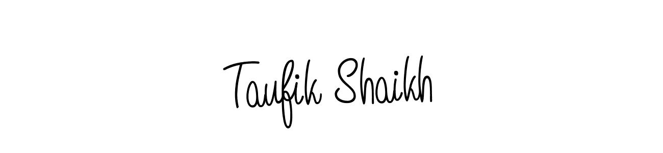 How to Draw Taufik Shaikh signature style? Angelique-Rose-font-FFP is a latest design signature styles for name Taufik Shaikh. Taufik Shaikh signature style 5 images and pictures png