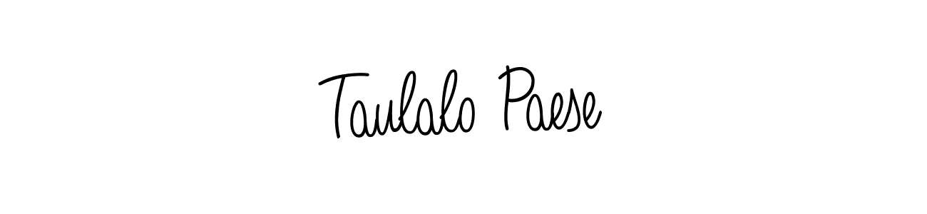 How to make Taulalo Paese name signature. Use Angelique-Rose-font-FFP style for creating short signs online. This is the latest handwritten sign. Taulalo Paese signature style 5 images and pictures png