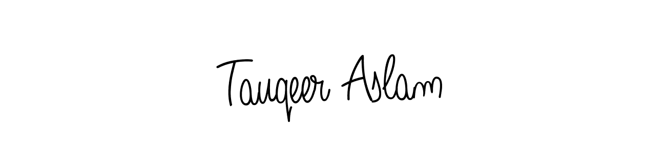 Also we have Tauqeer Aslam name is the best signature style. Create professional handwritten signature collection using Angelique-Rose-font-FFP autograph style. Tauqeer Aslam signature style 5 images and pictures png