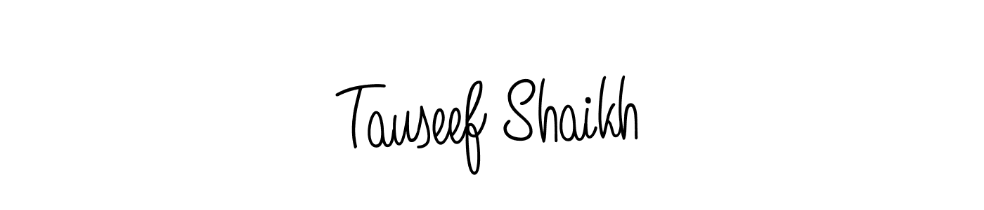 How to make Tauseef Shaikh name signature. Use Angelique-Rose-font-FFP style for creating short signs online. This is the latest handwritten sign. Tauseef Shaikh signature style 5 images and pictures png