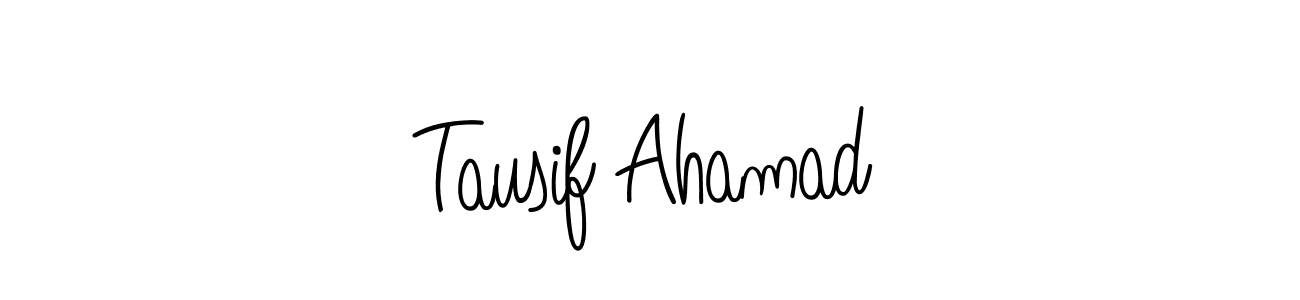 The best way (Angelique-Rose-font-FFP) to make a short signature is to pick only two or three words in your name. The name Tausif Ahamad include a total of six letters. For converting this name. Tausif Ahamad signature style 5 images and pictures png