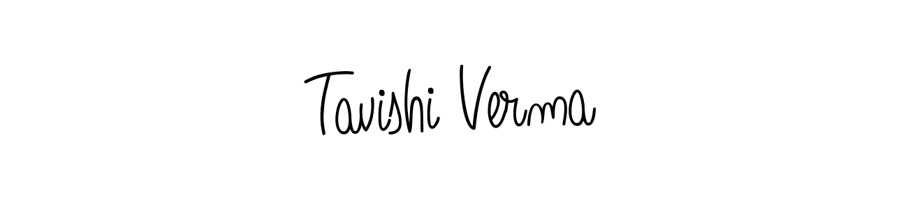 Tavishi Verma stylish signature style. Best Handwritten Sign (Angelique-Rose-font-FFP) for my name. Handwritten Signature Collection Ideas for my name Tavishi Verma. Tavishi Verma signature style 5 images and pictures png