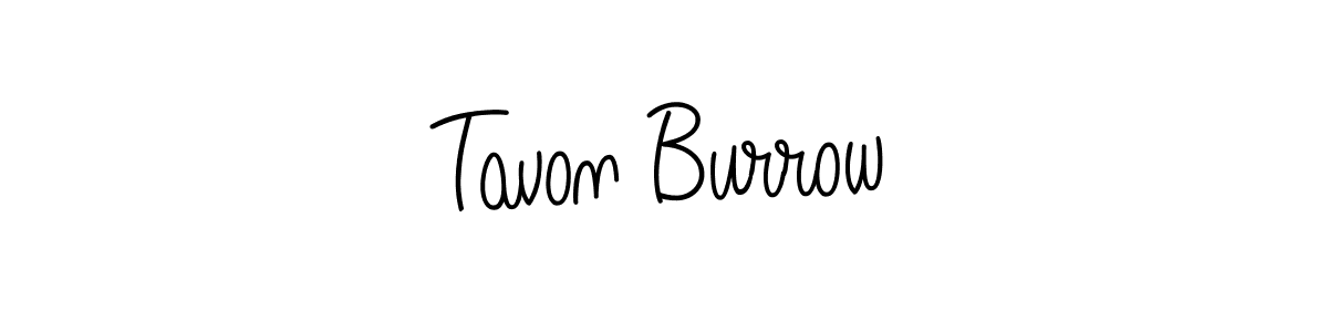 Create a beautiful signature design for name Tavon Burrow. With this signature (Angelique-Rose-font-FFP) fonts, you can make a handwritten signature for free. Tavon Burrow signature style 5 images and pictures png