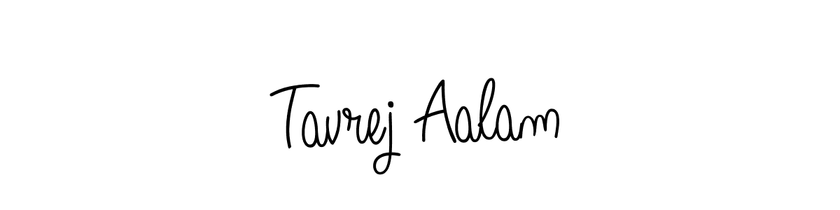 The best way (Angelique-Rose-font-FFP) to make a short signature is to pick only two or three words in your name. The name Tavrej Aalam include a total of six letters. For converting this name. Tavrej Aalam signature style 5 images and pictures png