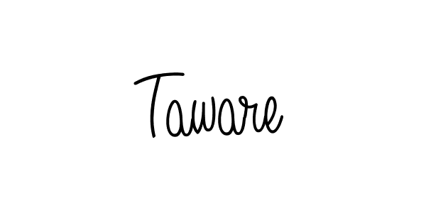 Create a beautiful signature design for name Taware. With this signature (Angelique-Rose-font-FFP) fonts, you can make a handwritten signature for free. Taware signature style 5 images and pictures png