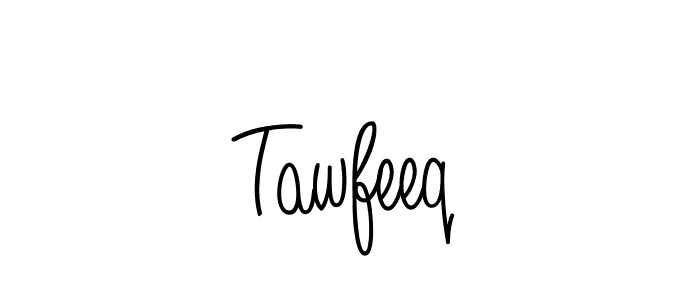 Design your own signature with our free online signature maker. With this signature software, you can create a handwritten (Angelique-Rose-font-FFP) signature for name Tawfeeq. Tawfeeq signature style 5 images and pictures png