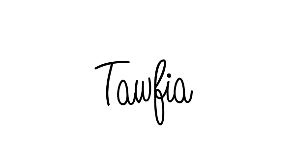 Use a signature maker to create a handwritten signature online. With this signature software, you can design (Angelique-Rose-font-FFP) your own signature for name Tawfia. Tawfia signature style 5 images and pictures png