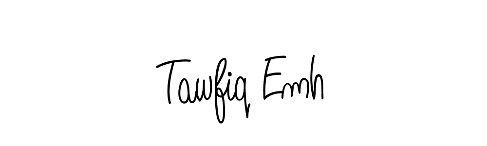 Design your own signature with our free online signature maker. With this signature software, you can create a handwritten (Angelique-Rose-font-FFP) signature for name Tawfiq Emh. Tawfiq Emh signature style 5 images and pictures png