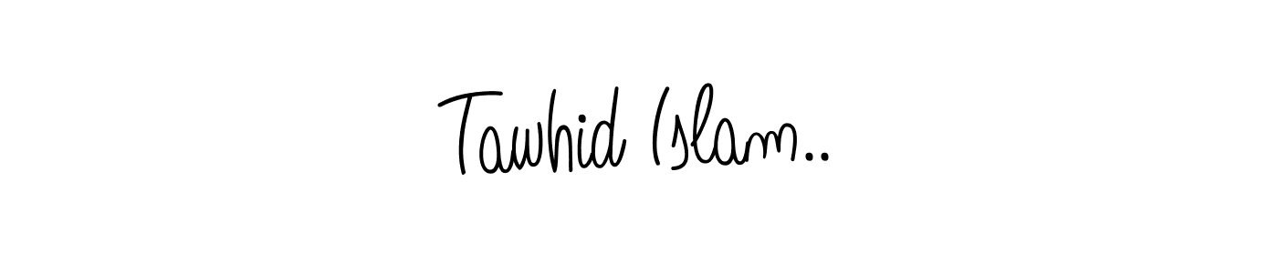 Tawhid Islam.. stylish signature style. Best Handwritten Sign (Angelique-Rose-font-FFP) for my name. Handwritten Signature Collection Ideas for my name Tawhid Islam... Tawhid Islam.. signature style 5 images and pictures png