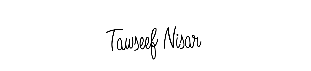 Tawseef Nisar stylish signature style. Best Handwritten Sign (Angelique-Rose-font-FFP) for my name. Handwritten Signature Collection Ideas for my name Tawseef Nisar. Tawseef Nisar signature style 5 images and pictures png