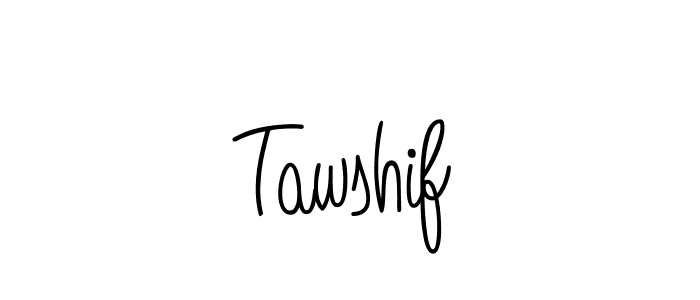 Use a signature maker to create a handwritten signature online. With this signature software, you can design (Angelique-Rose-font-FFP) your own signature for name Tawshif. Tawshif signature style 5 images and pictures png