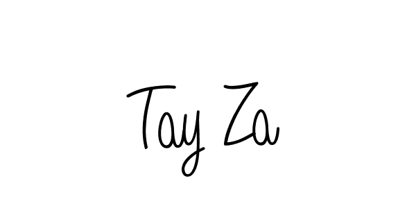 Tay Za stylish signature style. Best Handwritten Sign (Angelique-Rose-font-FFP) for my name. Handwritten Signature Collection Ideas for my name Tay Za. Tay Za signature style 5 images and pictures png