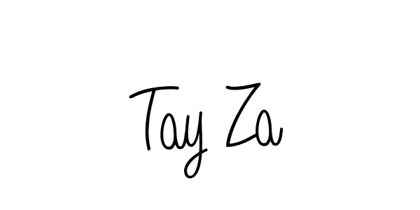 Tay Za stylish signature style. Best Handwritten Sign (Angelique-Rose-font-FFP) for my name. Handwritten Signature Collection Ideas for my name Tay Za. Tay Za signature style 5 images and pictures png