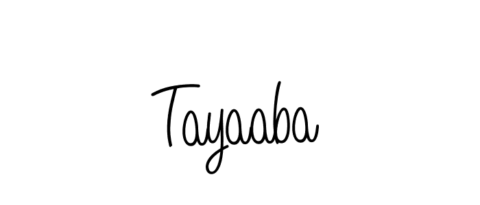 Create a beautiful signature design for name Tayaaba. With this signature (Angelique-Rose-font-FFP) fonts, you can make a handwritten signature for free. Tayaaba signature style 5 images and pictures png