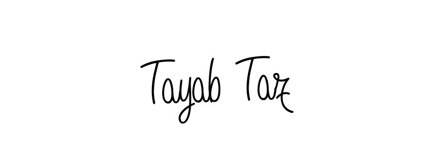 How to make Tayab Taz name signature. Use Angelique-Rose-font-FFP style for creating short signs online. This is the latest handwritten sign. Tayab Taz signature style 5 images and pictures png