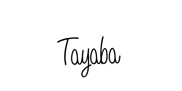 You should practise on your own different ways (Angelique-Rose-font-FFP) to write your name (Tayaba) in signature. don't let someone else do it for you. Tayaba signature style 5 images and pictures png
