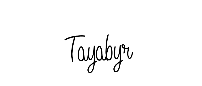 You should practise on your own different ways (Angelique-Rose-font-FFP) to write your name (Tayabyr) in signature. don't let someone else do it for you. Tayabyr signature style 5 images and pictures png