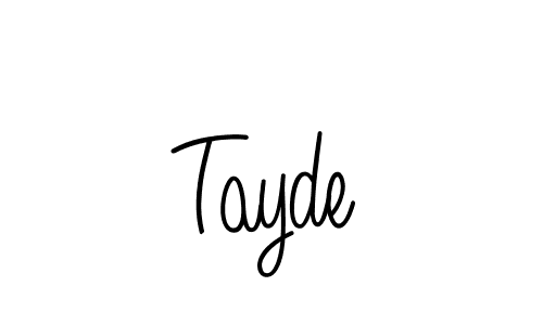 Tayde stylish signature style. Best Handwritten Sign (Angelique-Rose-font-FFP) for my name. Handwritten Signature Collection Ideas for my name Tayde. Tayde signature style 5 images and pictures png