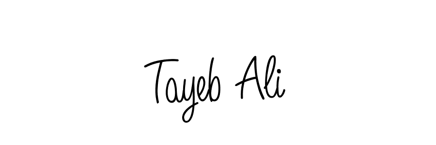 Use a signature maker to create a handwritten signature online. With this signature software, you can design (Angelique-Rose-font-FFP) your own signature for name Tayeb Ali. Tayeb Ali signature style 5 images and pictures png