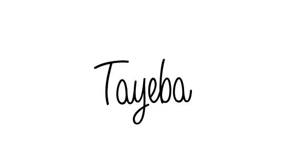 if you are searching for the best signature style for your name Tayeba. so please give up your signature search. here we have designed multiple signature styles  using Angelique-Rose-font-FFP. Tayeba signature style 5 images and pictures png