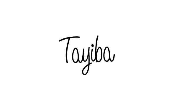 Make a beautiful signature design for name Tayiba. With this signature (Angelique-Rose-font-FFP) style, you can create a handwritten signature for free. Tayiba signature style 5 images and pictures png