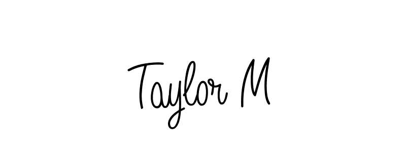 How to Draw Taylor M signature style? Angelique-Rose-font-FFP is a latest design signature styles for name Taylor M. Taylor M signature style 5 images and pictures png