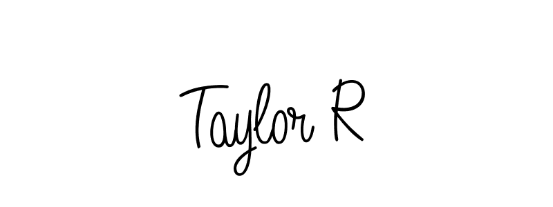 Use a signature maker to create a handwritten signature online. With this signature software, you can design (Angelique-Rose-font-FFP) your own signature for name Taylor R. Taylor R signature style 5 images and pictures png