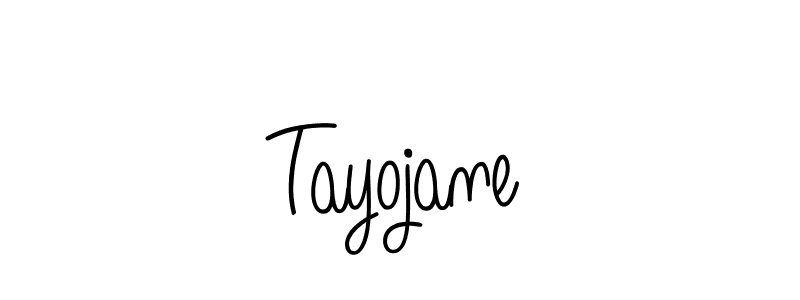 Design your own signature with our free online signature maker. With this signature software, you can create a handwritten (Angelique-Rose-font-FFP) signature for name Tayojane. Tayojane signature style 5 images and pictures png