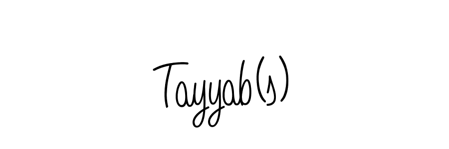 Use a signature maker to create a handwritten signature online. With this signature software, you can design (Angelique-Rose-font-FFP) your own signature for name Tayyab(s). Tayyab(s) signature style 5 images and pictures png