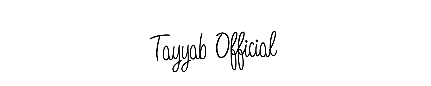 The best way (Angelique-Rose-font-FFP) to make a short signature is to pick only two or three words in your name. The name Tayyab Official include a total of six letters. For converting this name. Tayyab Official signature style 5 images and pictures png